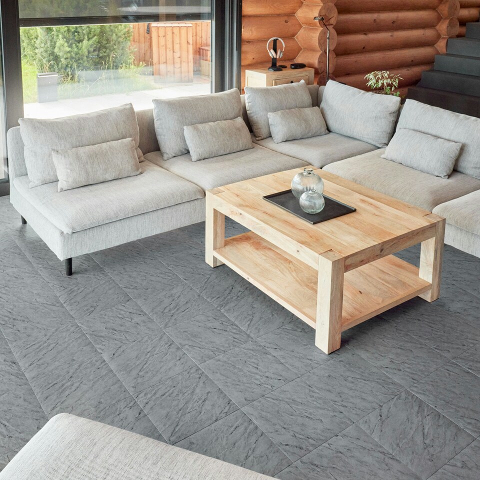 image 1 of Vinyl Floor Tiles Self Adhesive – 30 Pack Covers 30 sqf (2.79sqm) – 12x12in (30.5x30.5cm) Waterproof Peel & Stick Vinyl Flooring for Kitchen, Bathroom & Home Grey Marble