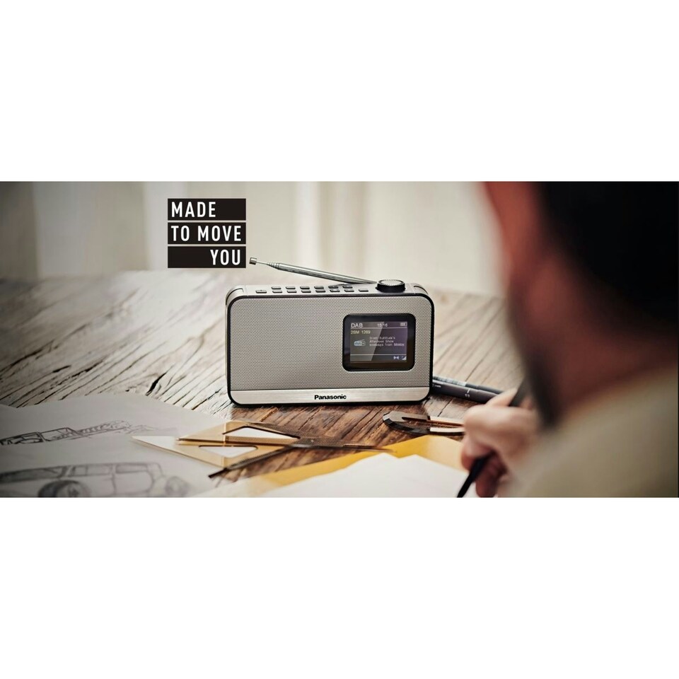 image 1 of Panasonic RF-D15EG-K Black Portable DAB+ Radio with Bluetooth