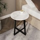 image 7 of Accent Side Table with Steel Frame Brown | Unit Colour: Walnut