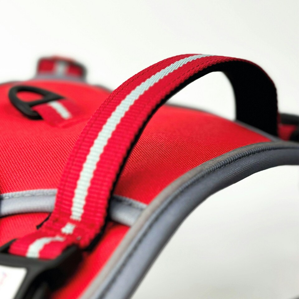 image 1 of HugglePets Activity & Travel Dog Harness Red | M