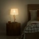 image 2 of HOMCOM Nautical Style Rope-Base Table Lamp w/ Fabric Lampshade Metal Frame Beige
