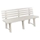 image 1 of 3-Seater Garden Outdoor Plastic Bench - 74x145x49cm | White | 1