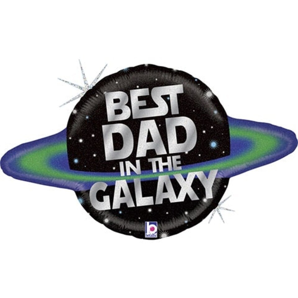 Galactic Dad Holographic Helium Foil Giant Balloon 79cm / 31 in