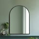 image 5 of The Arcus - Black Metal Framed Arched Wall Mirror 39" X 27" (100CM X 70CM). Suitable for Inside and Outside! Black