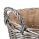 image 4 of Large Antique Wash Finish Wicker Lined Log Baskets