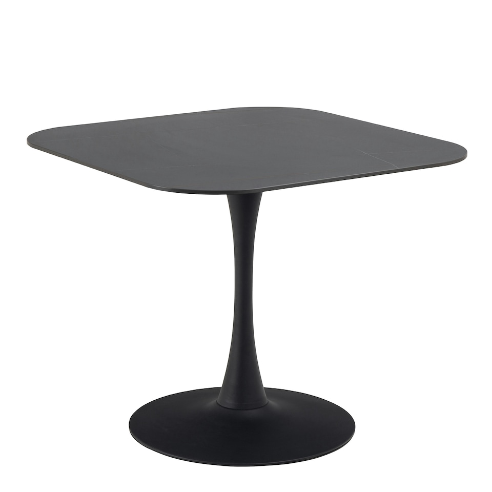 image 1 of Malta Ceramic Square Dining Table Black