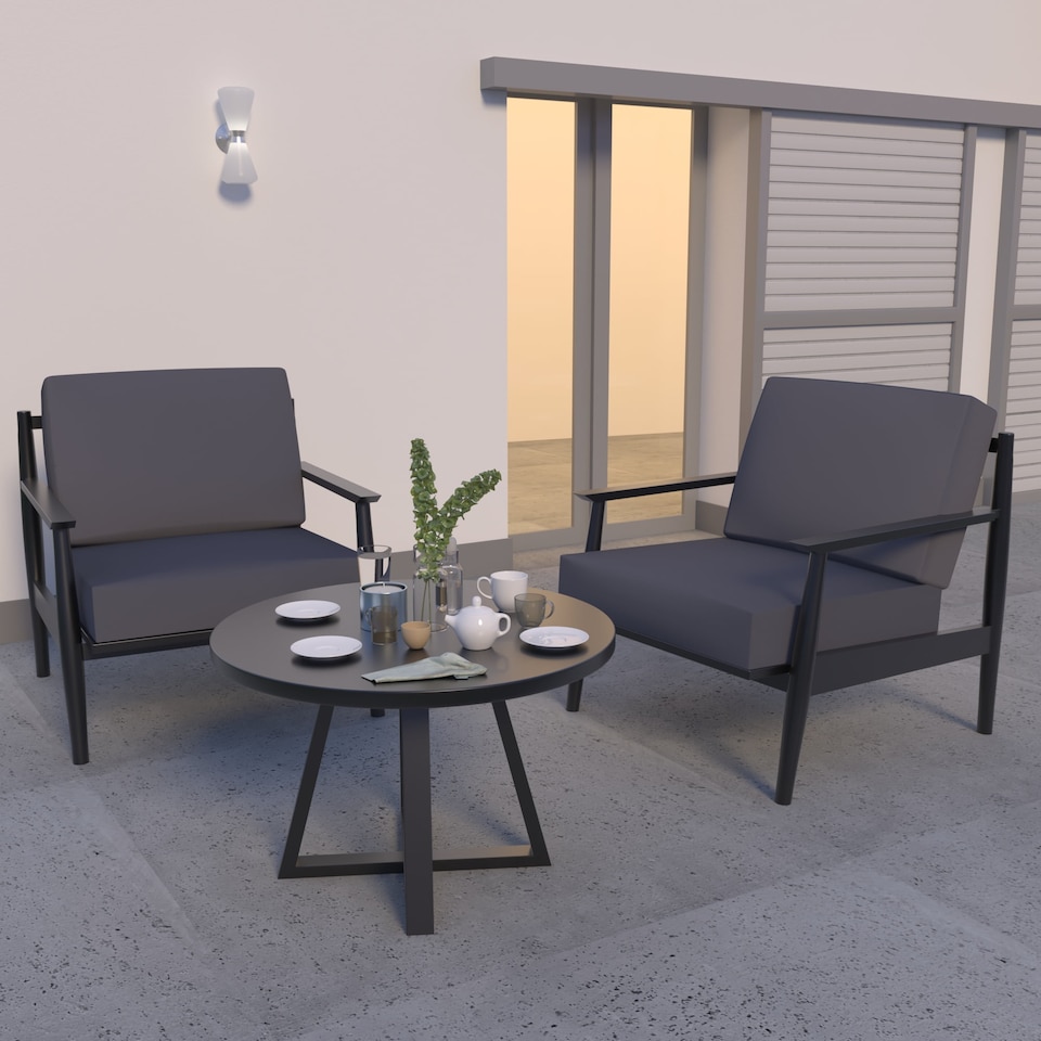 image 1 of Covers&All Outdoor Seat / Back Cushions, Durable Cover Rite Fabric, 28½ in L x 28½ in W x 5 in Thick, Grey