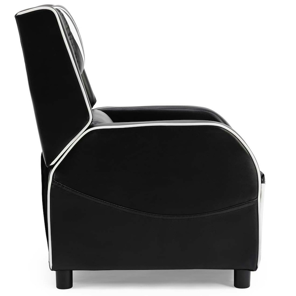 image 1 of Ranger S Faux Leather Recliner Armchair Sofa Cinema Gaming Chair (White)