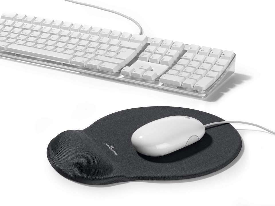 image 1 of Durable ERGOTOP Soft Touch Mouse Mat with Gel Support Wrist Rest Pad | Grey