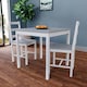 image 2 of Vida Designs Yorkshire 2 Seater Dining Set 3 Piece Table & Chairs, White & Grey