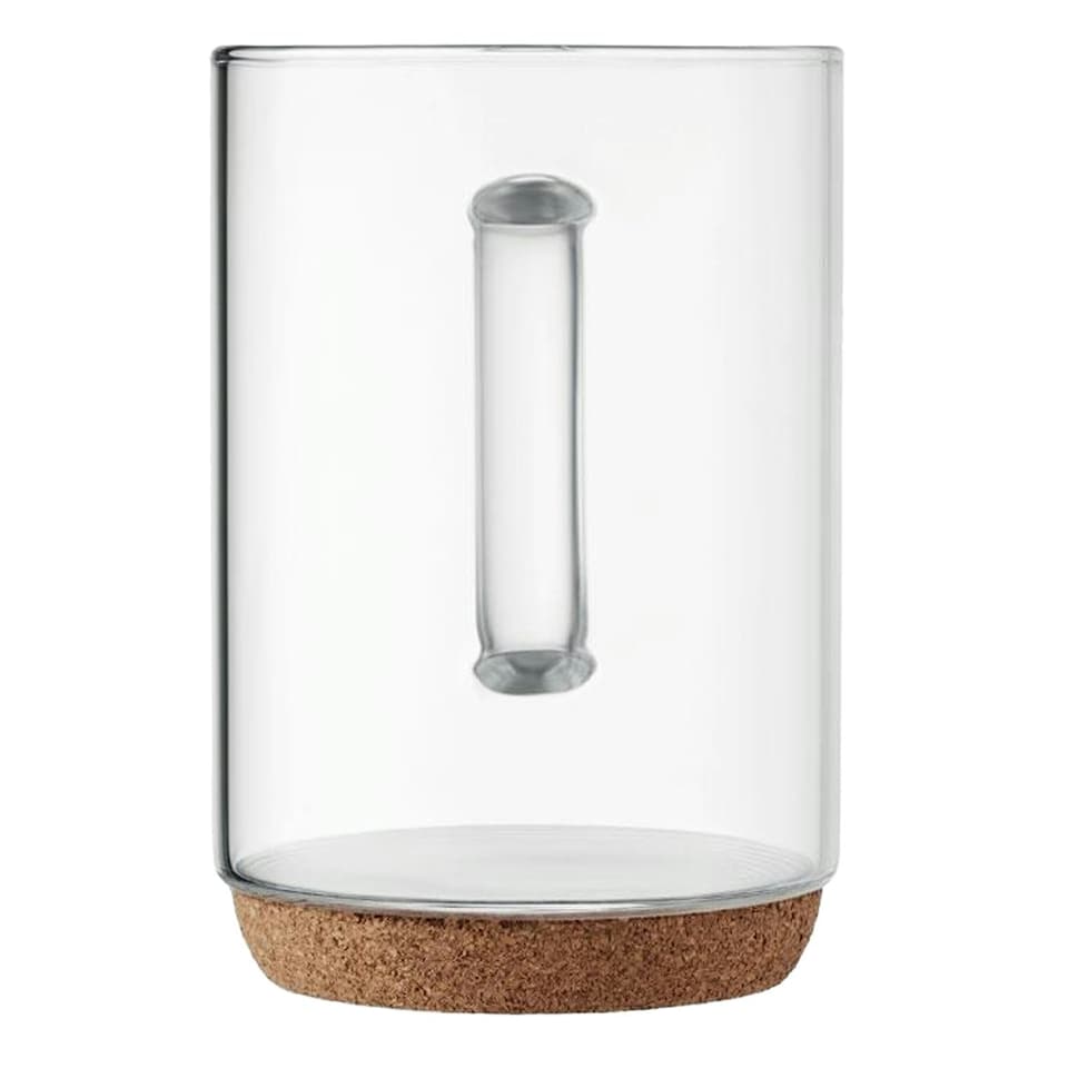 image 1 of MidOcean Lisbo Cork Glass 400ml Mug - Transparent - One Size