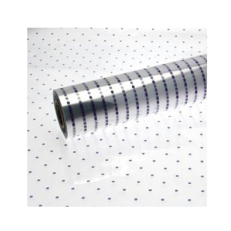 image 1 of Apac 80cm X 100m Printed Film Roll - Purple Dots - One Size