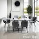image 8 of Dining Chair Alicon - swivel armchair with padding and continuous backrest - Set of 4 Grey | Anthracite