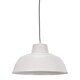 image 1 of ValueLights Morris White Metal Drop Hanging Pendant Ceiling Light and Bulb