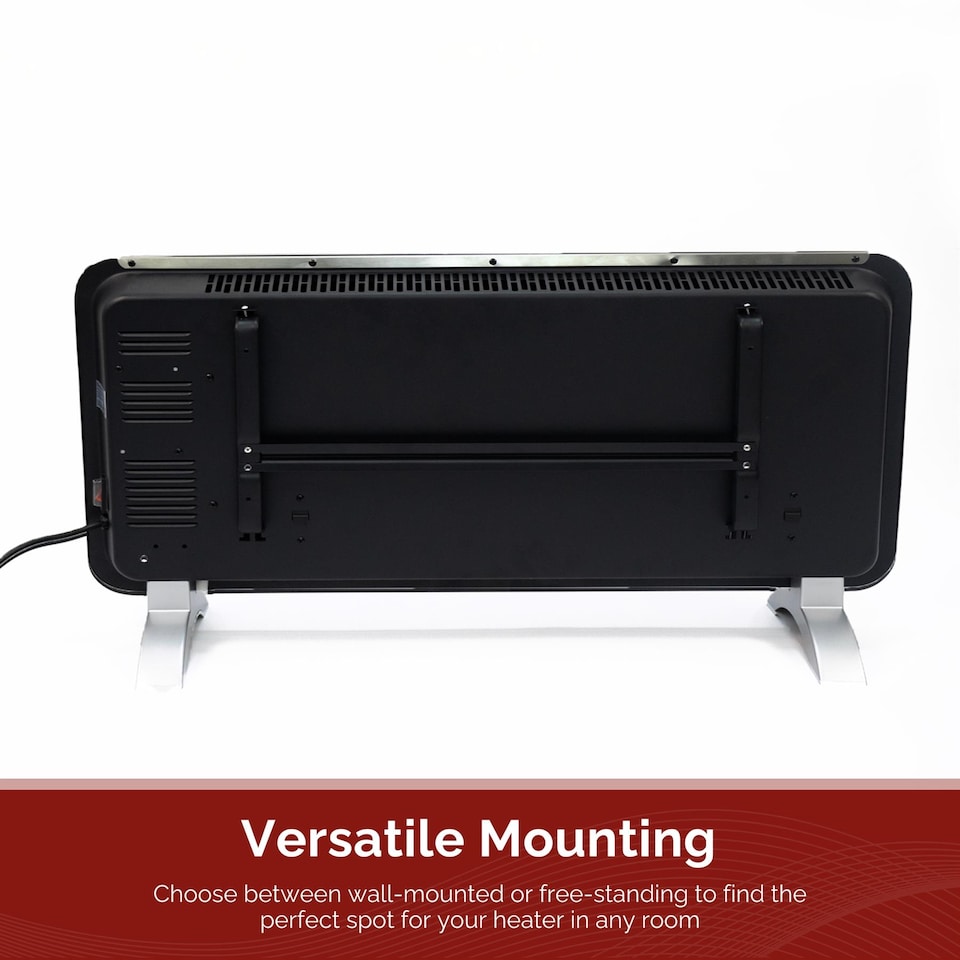 image 1 of Rediffusion Smart Glass Panel Heater 2000W Black