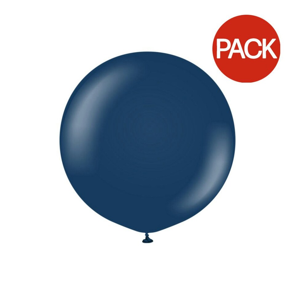 Kalisan Standard Latex Balloons (Pack of 2) - Navy Blue - One Size