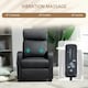 image 3 of HOMCOM Recliner Sofa Chair PU Leather Massage Armcair w/ Remote Control, Black