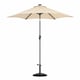 image 1 of JSH 2.7m Straight Tilting Garden Parasol - Beige Outdoor Round Patio Sunshade with UV 30+ Protection & Crank Handle Umbrella