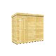 image 1 of 12 x 5 Feet Pent Shed - Single Door Without Windows - Wood - L147 x W358 x H201 cm Brown