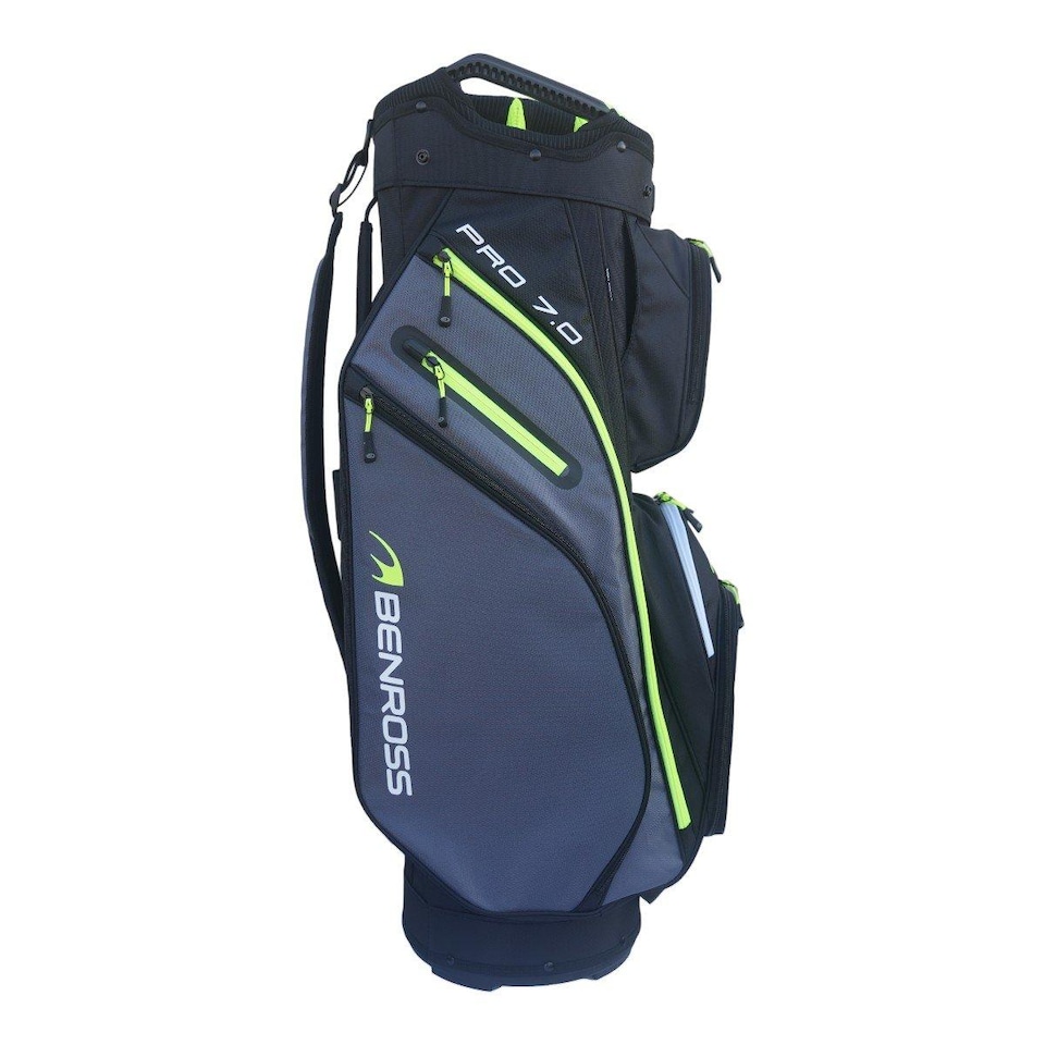 image 1 of Benross Pro 7.0 Golf Cart Bag - Black/Grey/Lime