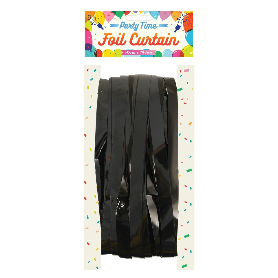 image 1 of Curtain Door Foil Black 1.2cm Cut 92 x 244cm