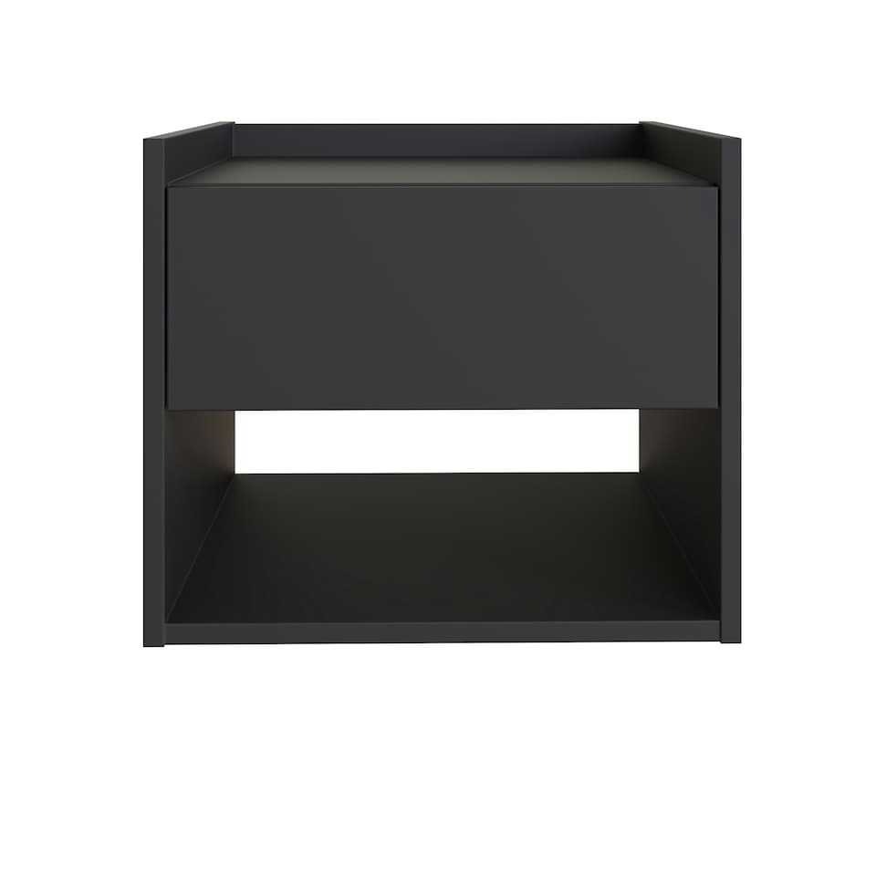 image 1 of GFW Harmony Wall Mounted Pair of Bedside Tables - Anthracite