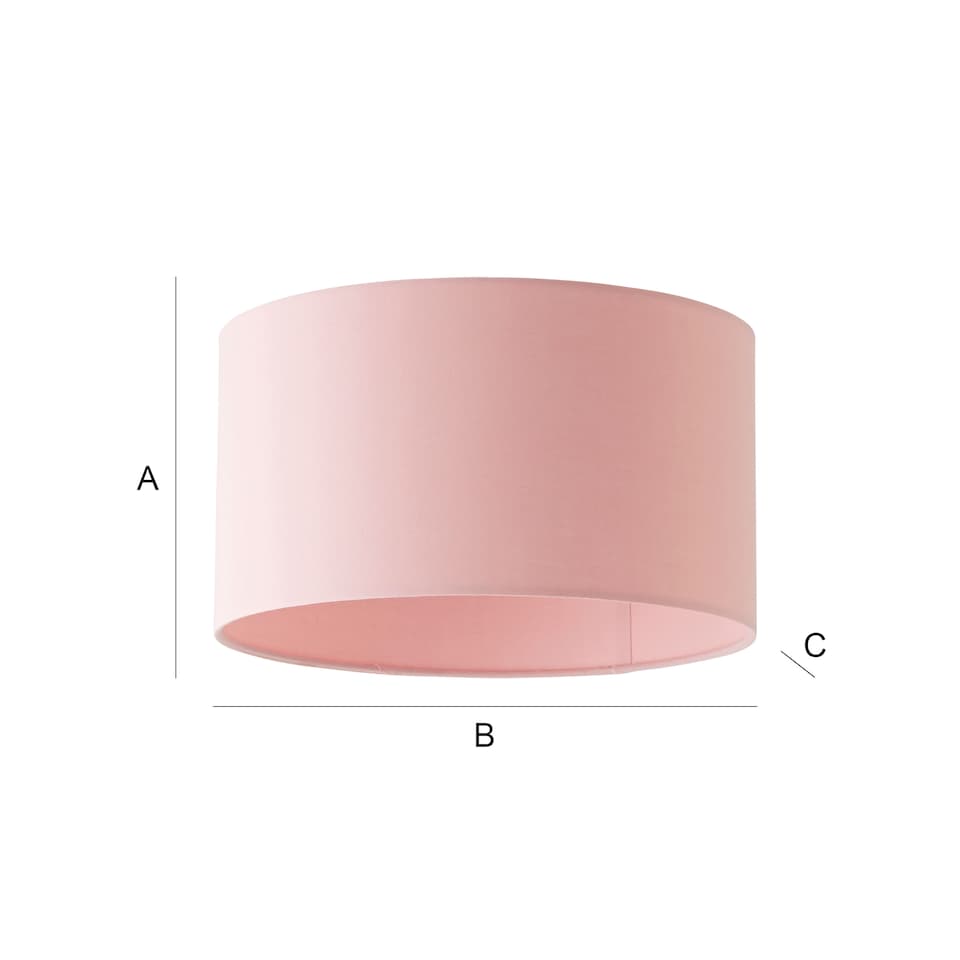 image 1 of ValueLights Reni Medium Pink Fabric Pendant Shade | Pink