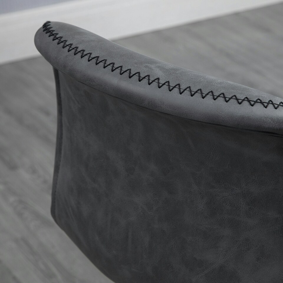 image 1 of HOMCOM Barstools Set of 2, Dining Stools with Backrest and Footrest
