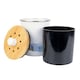 image 2 of Seaside Puffins Food Waste Caddy - Metal 2L Decorative Kitchen Compost Bin