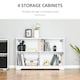 image 5 of HOMCOM Simple Modern 4-Compartment Low Bookcase w/ Shelves Cube