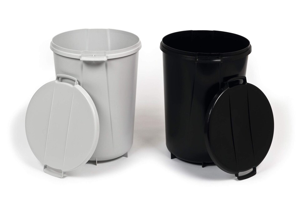 image 1 of Durable 40L Round Waste Bin Black | Strong Recycling Bin | DURABIN | Black