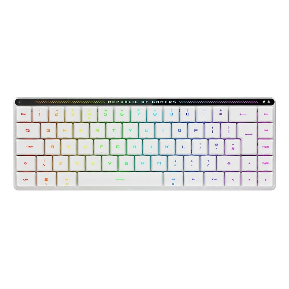 ASUS ROG Falchion RX Low Profile Wired/Wireless Bluetooth 5.1 RGB Gaming Keyboard White - 90MP03EC-BKEA10