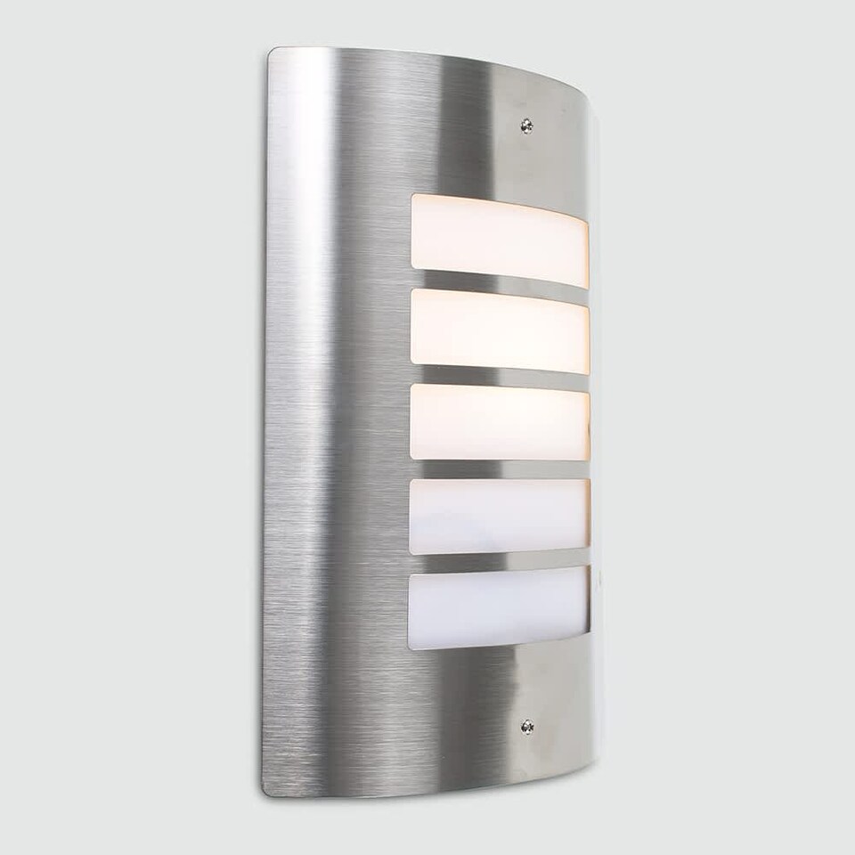 image 1 of ValueLights Medlock Silver Outdoor Wall Bulkhead Light