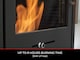 image 6 of OKO S1 Bio Ethanol Stove with Log Storage in Charcoal Grey & Tall Angled Stove Pipe