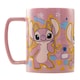 image 2 of Lilo & Stitch Angel Fuzzy Mug - Pink/Yellow/Blue - One Size