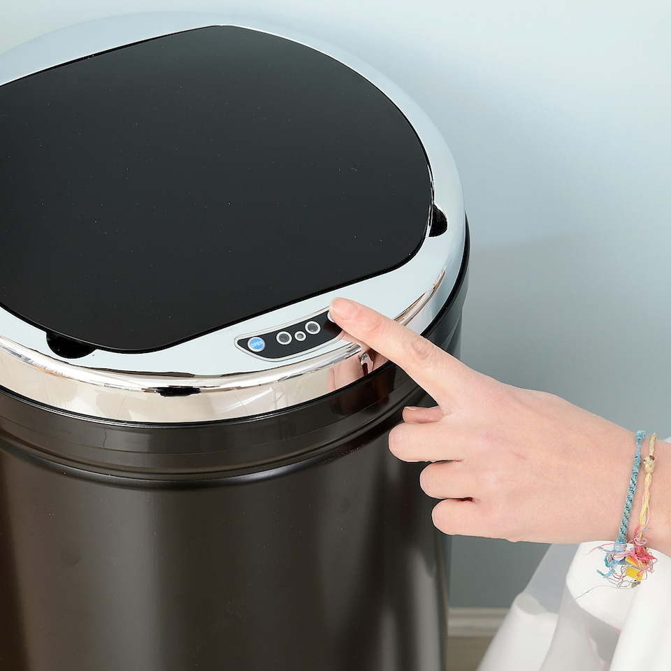 image 1 of HOMCOM Automatic Hand Sensor Dustbin Kitchen Waste Bin Rubbish Can | Black | 50L | 1
