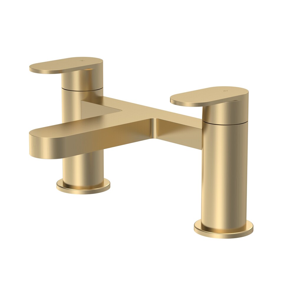 image 1 of Balterley Cascade Round Deck Mounted Bath Filler Tap | Copper | Brushed Brass | 1