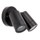 image 2 of Palin 2 Light Outdoor Spotlight Matt Black, Glass IP44, GU10