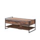 image 4 of Abbey Coffee Table with 3 Drawers Rustic Industrial Oak Effect Living Room