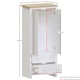 image 2 of Vida Designs Arlington 2 Door 2 Drawer Wardrobe With Shelf & Clothes Rail, White & Oak
