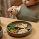 image 5 of Tiny Dining Baby Divided Silicone Suction Plate - Silver Sage Green