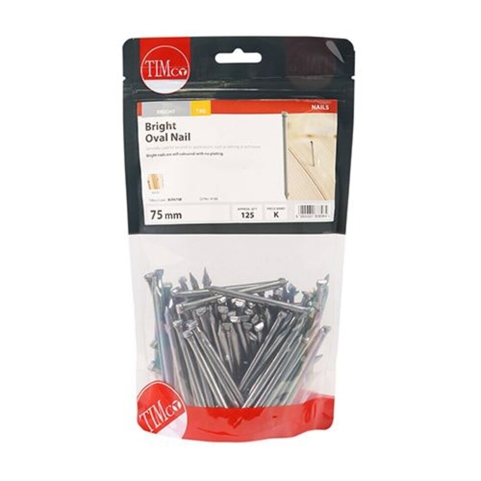 image 1 of Timco - Oval Nails - Bright (Size 75mm - 1 Kilograms)
