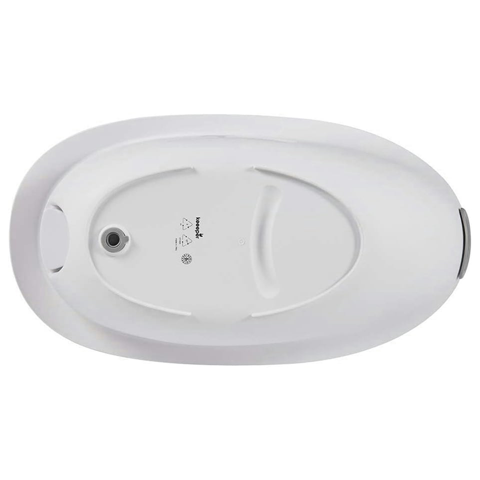image 1 of Stars Ergonomic Baby Bath with Soft Handle & Plug - White