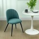 image 8 of HOMCOM Set of 2 Dining Chairs with Shell Backrest and Padded Seat Green