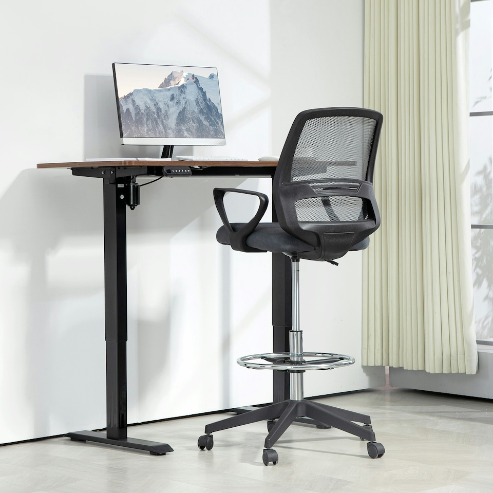 image 1 of Vinsetto Draughtsman Chair Tall Office Chair with Adjustable Height