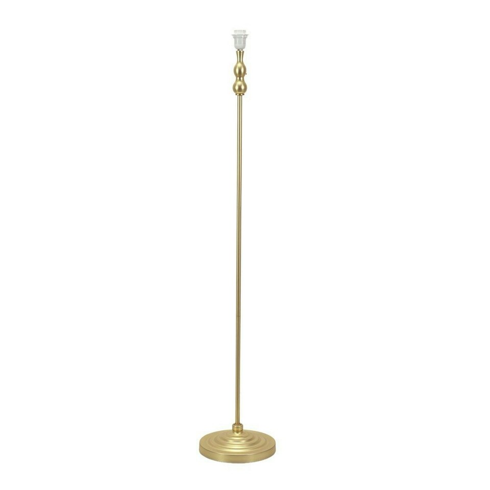 image 1 of ValueLights Maggie Gold Metal Candlestick Slim Floor Lamp Base