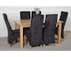 image 4 of Oslo 150 x 90 cm Medium Oak Dining Table and 6 Lola Fabric Chairs | Black | Black