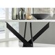 image 4 of Furniturebox Novara 120cm White High Gloss Table (Black)