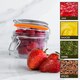 image 5 of Argon Tableware 6x Glass Storage Jar & Labels Set - 125ml - 4 Colour Seals Airtight Kitchen Storage Container Preserving Jar