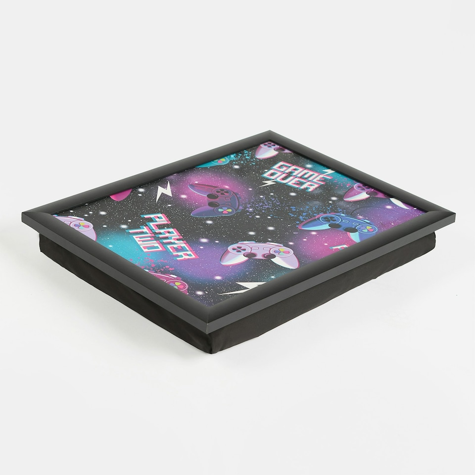 image 1 of OHS Portable Foldable Wooden Work Laptop Stand Lap Tray Purple | Neon Gaming